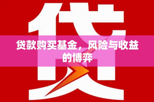 中堂贷款购买基金，风险与收益的博弈