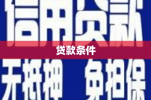 中堂贷款条件