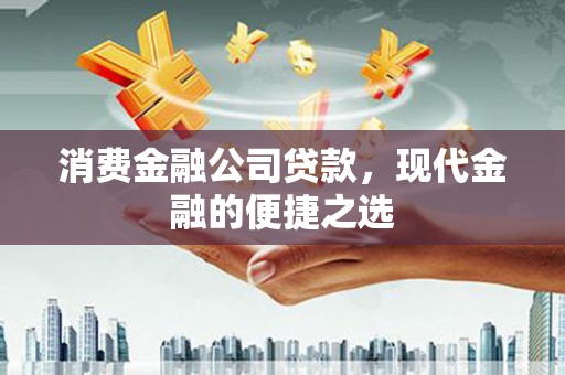 中堂消费金融公司贷款，现代金融的便捷之选