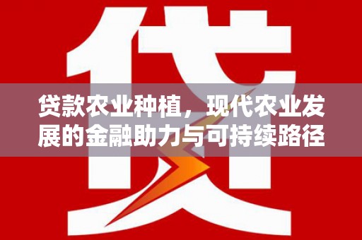 中堂贷款农业种植，现代农业发展的金融助力与可持续路径