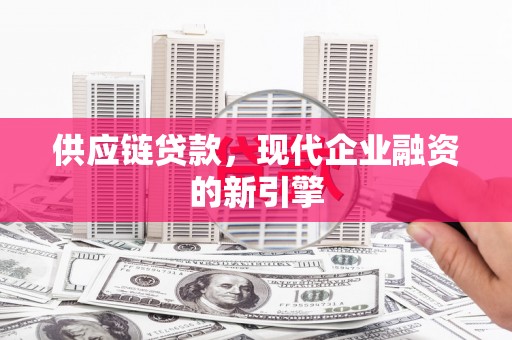 中堂供应链贷款，现代企业融资的新引擎