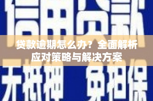 中堂贷款逾期怎么办？全面解析应对策略与解决方案