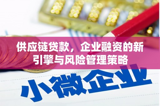 中堂供应链贷款，企业融资的新引擎与风险管理策略