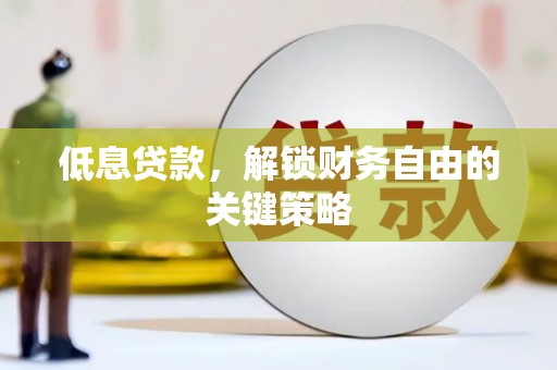 中堂低息贷款，解锁财务自由的关键策略