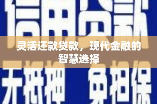 中堂灵活还款贷款，现代金融的智慧选择