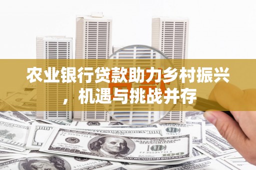 中堂农业银行贷款助力乡村振兴，机遇与挑战并存