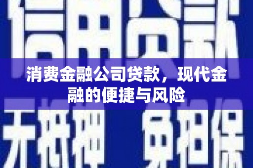 中堂消费金融公司贷款，现代金融的便捷与风险
