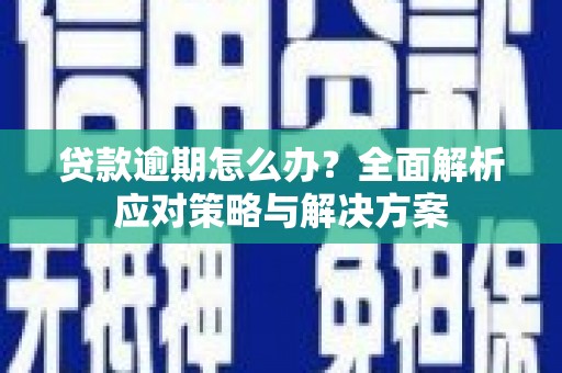中堂贷款逾期怎么办？全面解析应对策略与解决方案