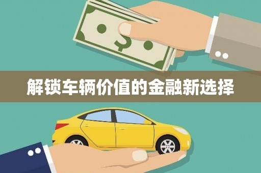 中堂解锁车辆价值的金融新选择
