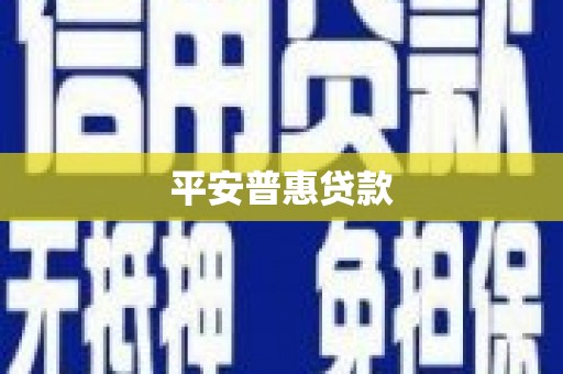 中堂平安普惠贷款
